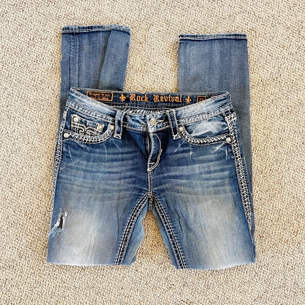 Rock Revival Pamela Cuff/Straight Jeans.